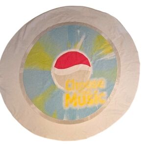 Vintage Pepsi Choose Your Music Round Beach Towel Y2K Promo Graphic Large